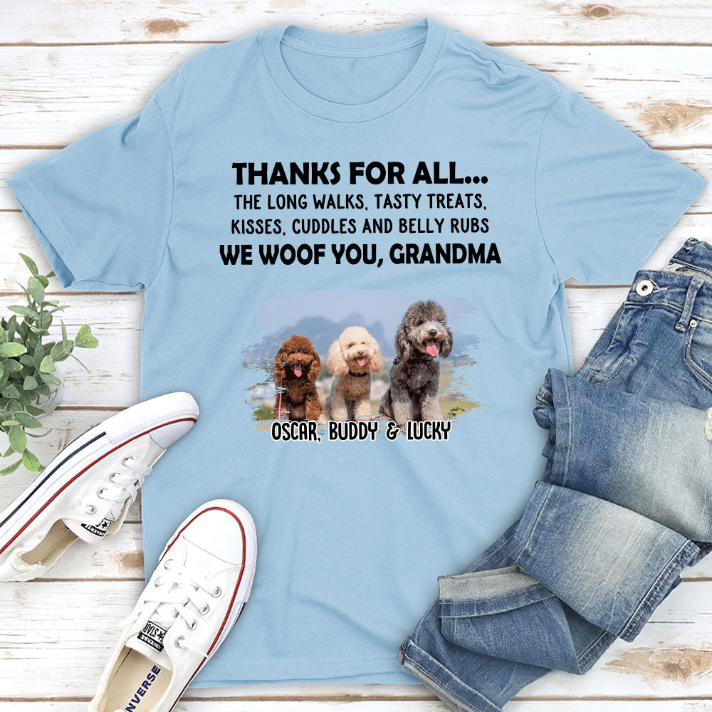 Personalized Custom Unisex Thanks For All... Photo T-shirt - Ideal Gift for Pet Lovers