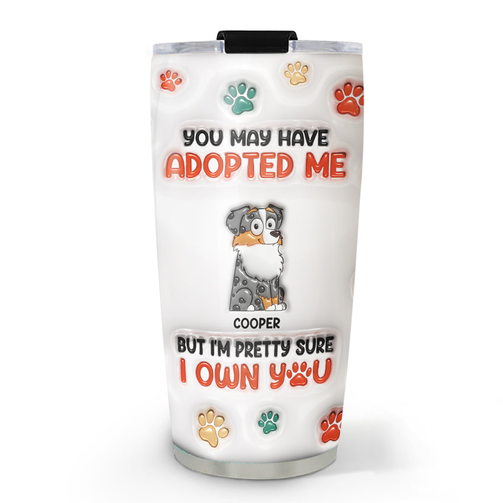 Adopted Us - Personalized 3D Inflated Effect Custom Tumbler for Unique Expression