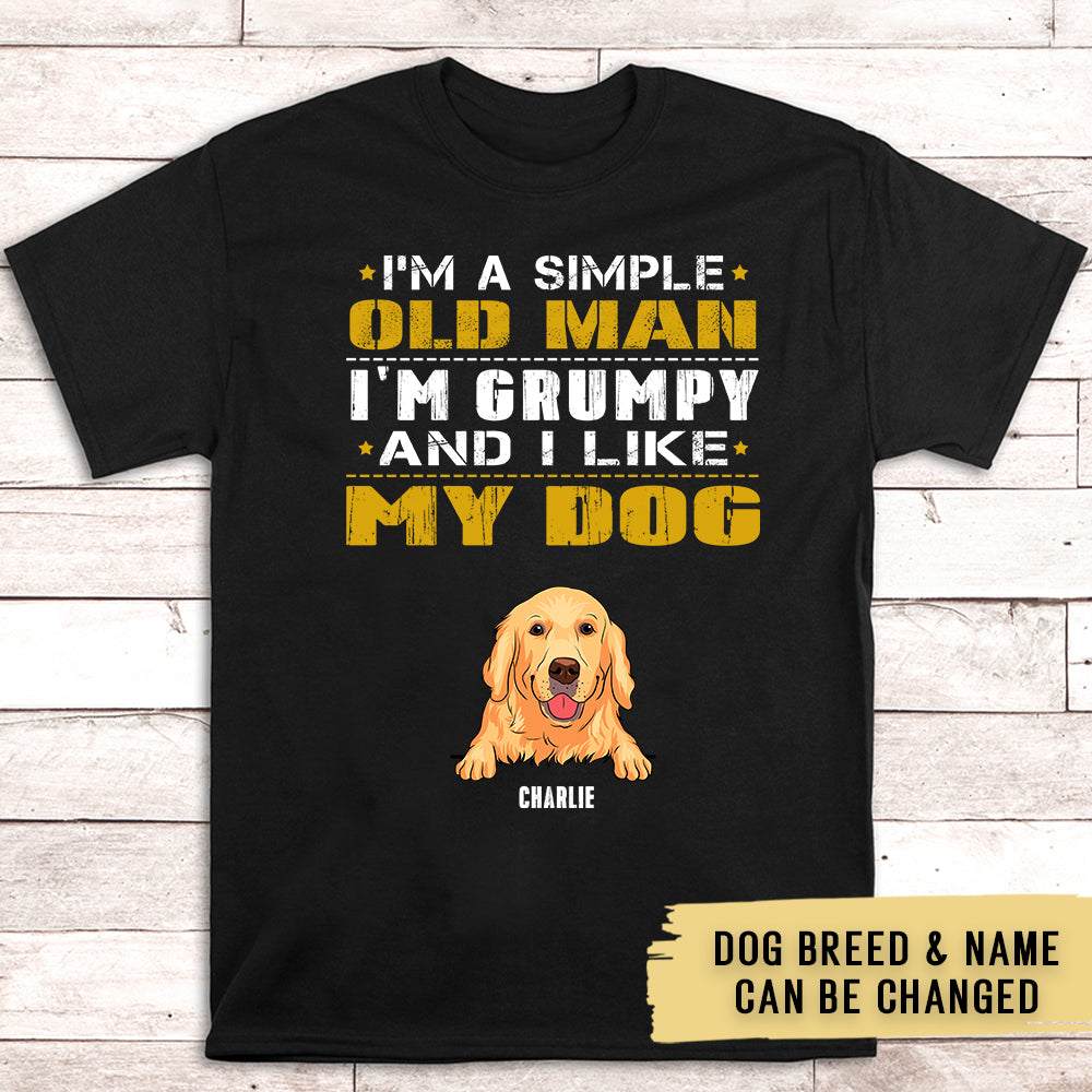 Old Man Grumpy - Customizable Unisex Personalized Pet Lover T-shirt