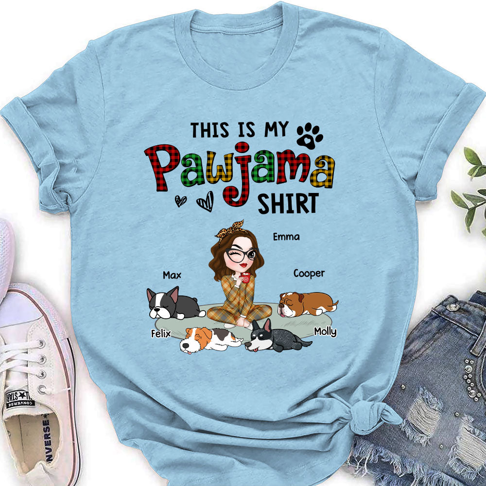 Customizable Pawjama Shirt Version 2 - Personalized Women's Pet Lover T-Shirt