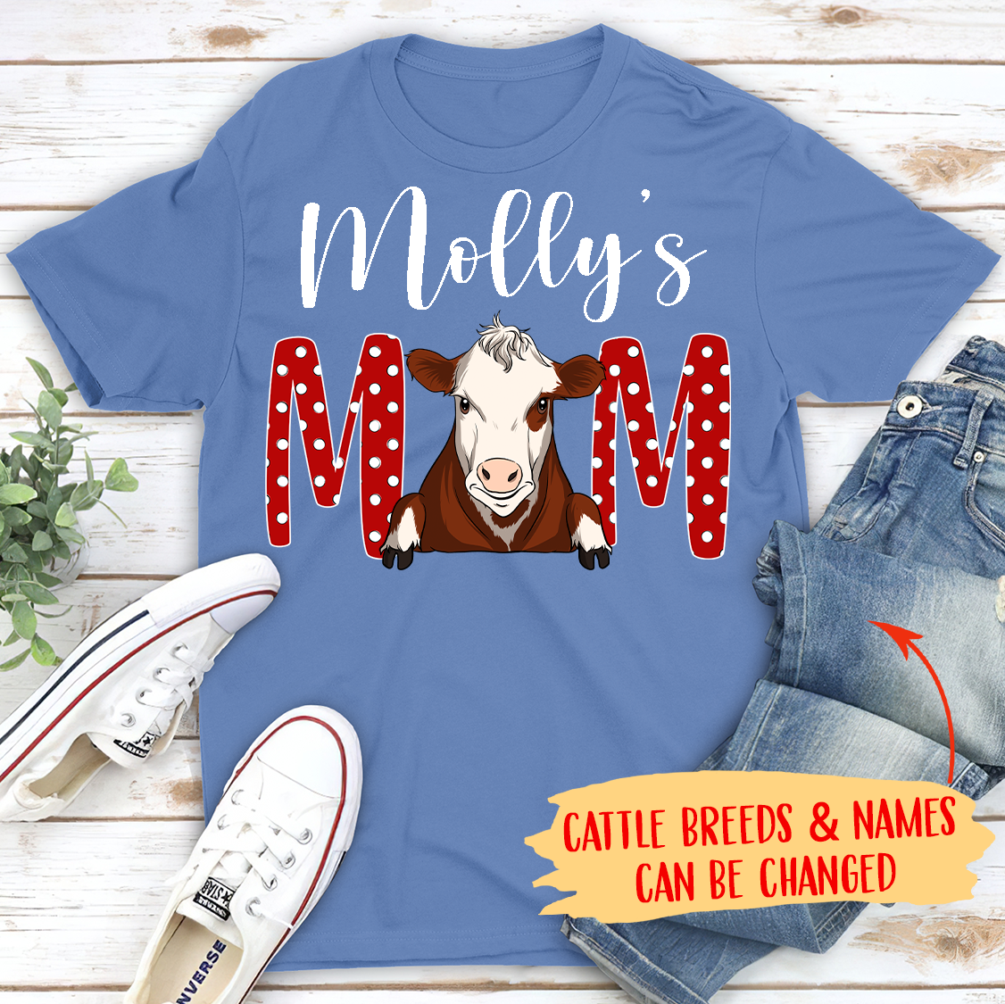 Personalized Unisex 'Moo Mom/Dad' Custom T-shirt - Ideal Gift for Pet Lovers