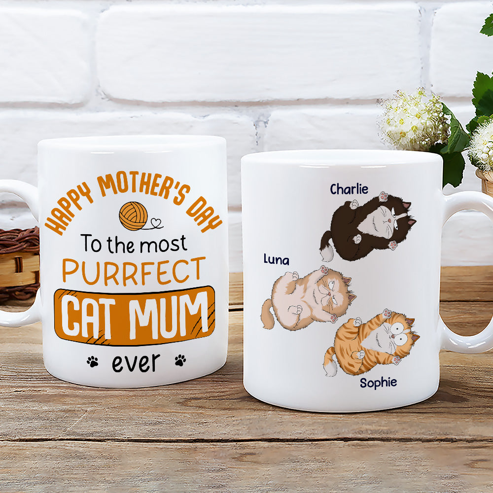 Purrfectly Personalized Custom Coffee Mug for Cat Moms