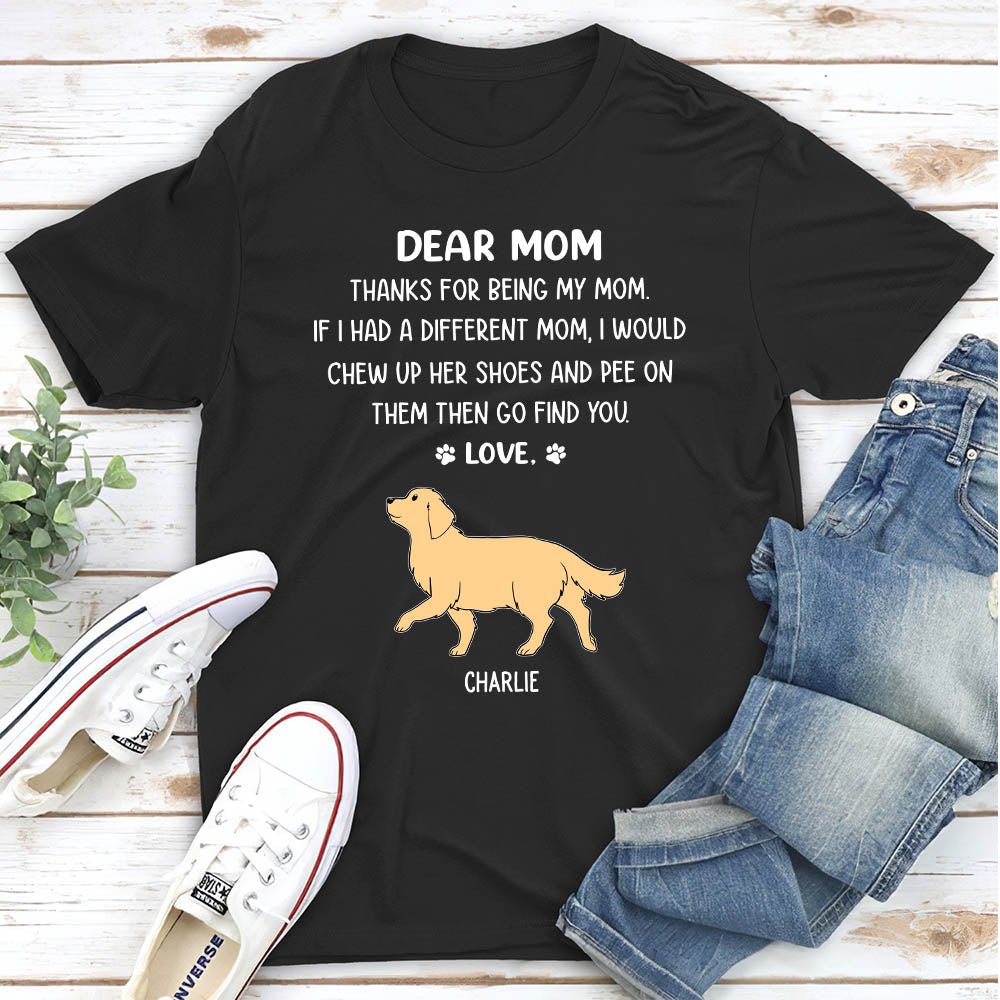 Thanks Mom - Customizable Unisex Personalized T-shirt for Pet Lovers