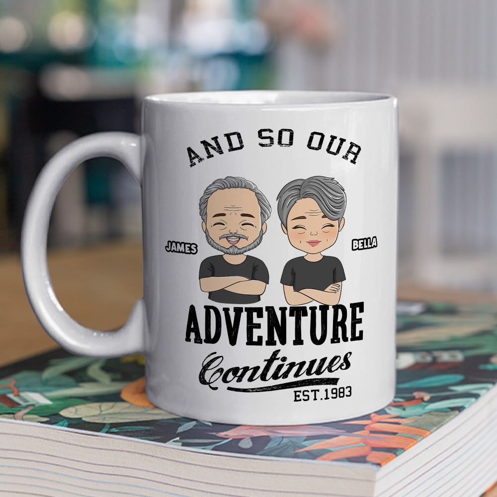 Personalized Adventure Coffee Mugs for Couples