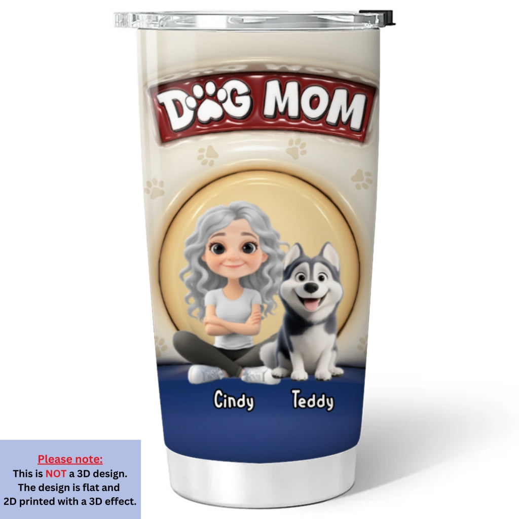 Personalized 3D Inflated Effect Custom Tumbler for Dog Lovers