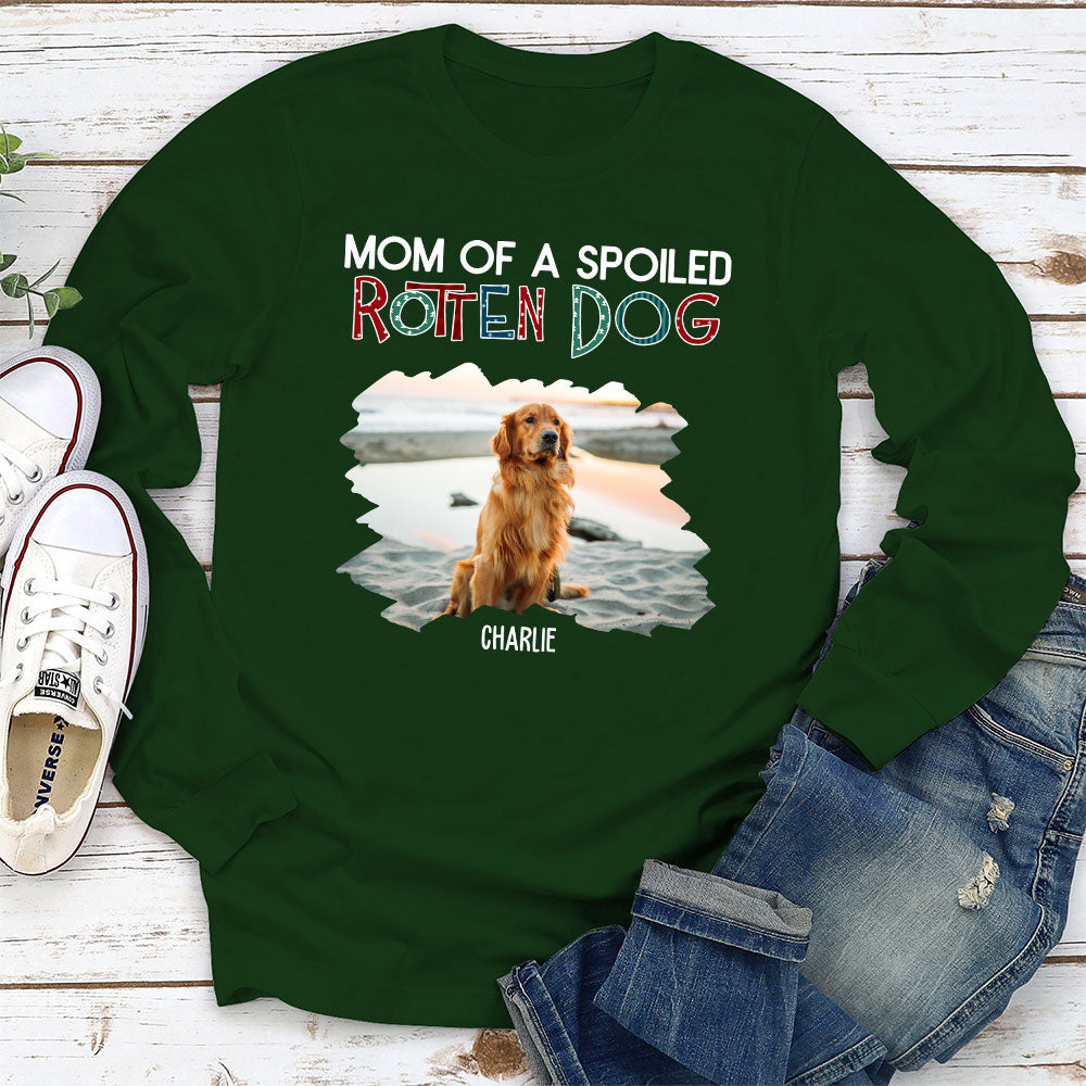 Personalized Custom Long Sleeve T-shirt for Dads of Spoiled Rotten Dogs