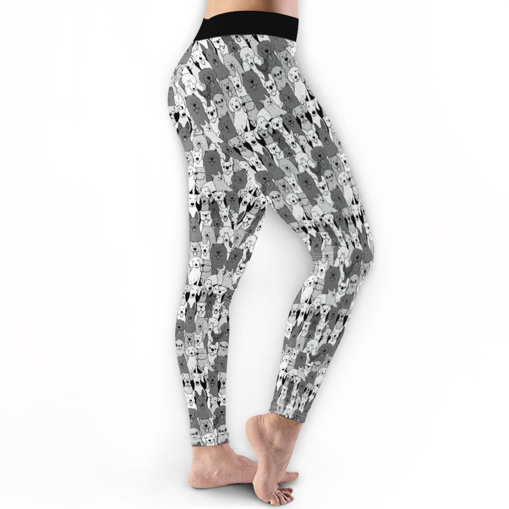 Dog Doodles High-Waisted Pet-Themed Women's Leggings for All Occasions