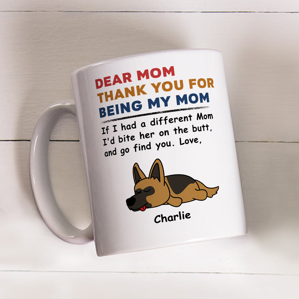 Personalized Custom 'Bite The Butt' Coffee Mug - Ideal Gift for Pet Lovers