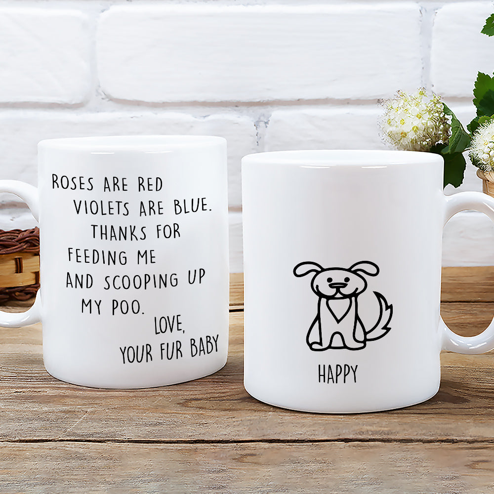 Personalized 'Thank You For Scooping My Poo' Dog Lover's Custom Coffee Mug