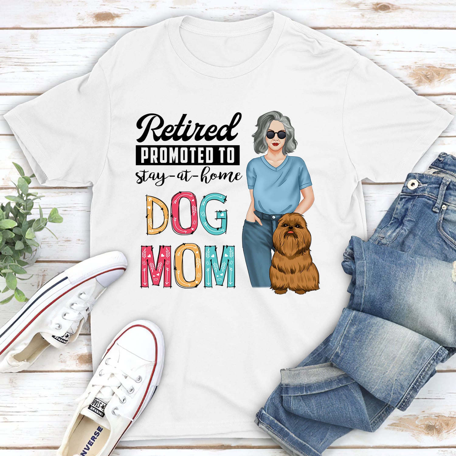 Personalized Custom Unisex 'Stay-At-Home Dog Mom' T-shirt - Ideal Gift for Pet Lovers