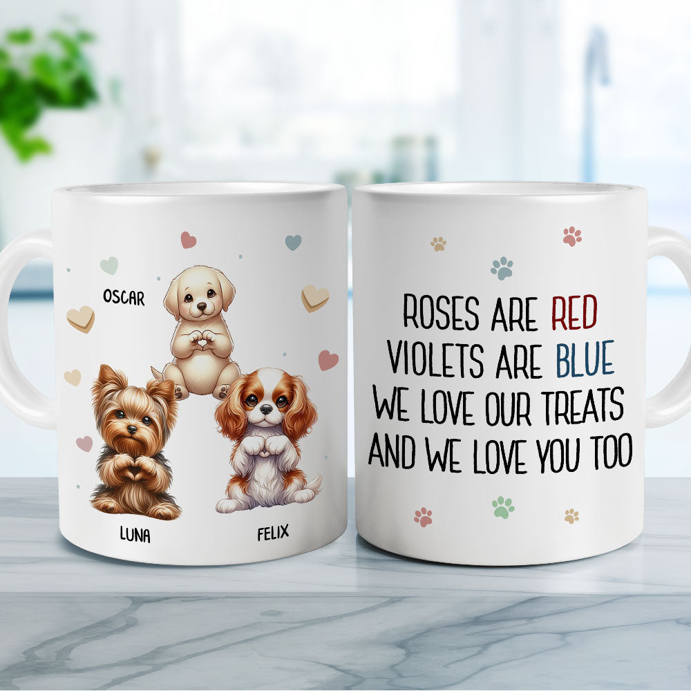 Personalized Custom 'I Love My Treats And You' Coffee Mug for Pet Lovers