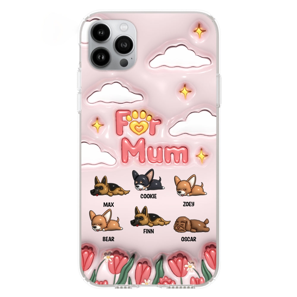 Personalized 3D Inflated Effect Phone Case - Show Your Love for Fur Moms