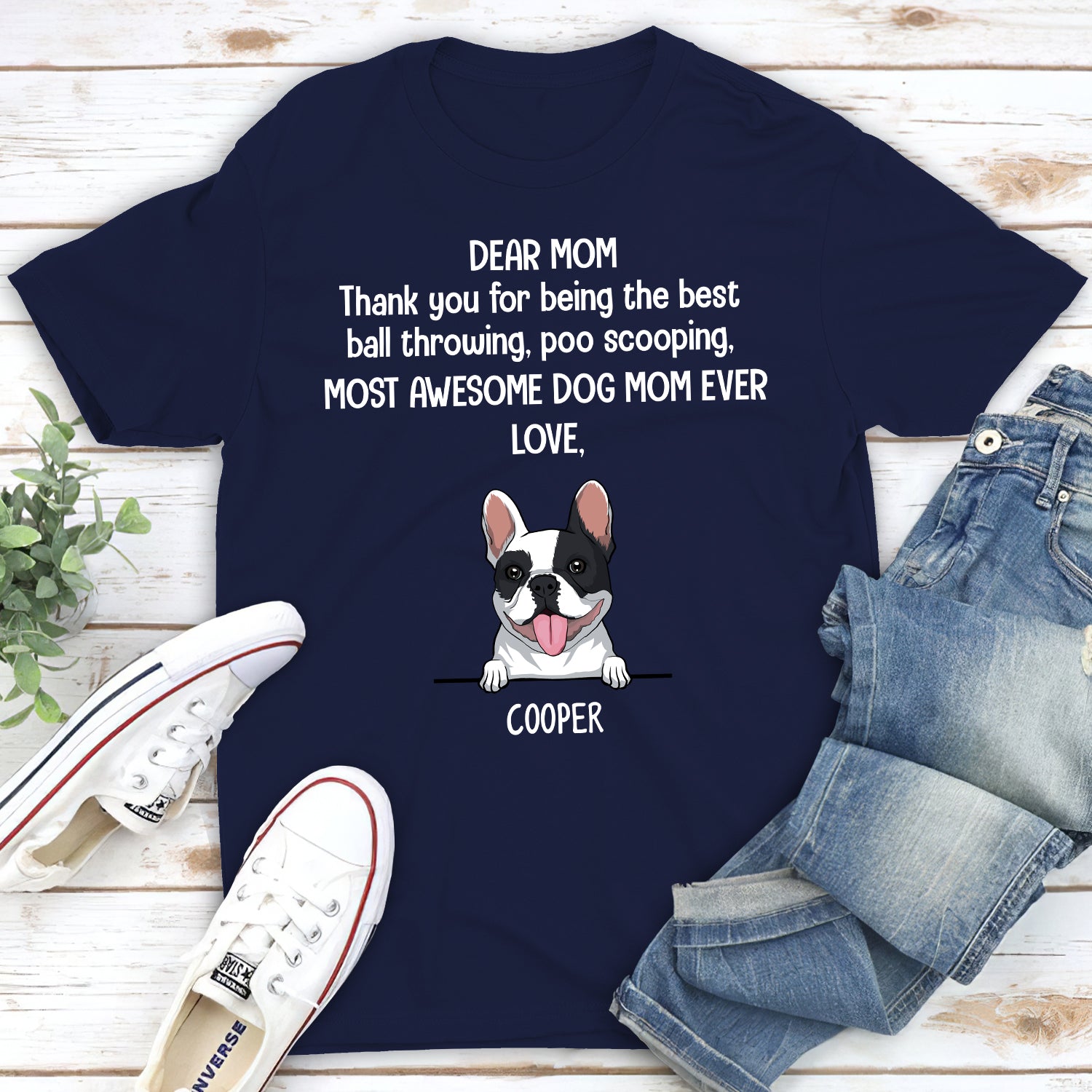 Most Awesome Personalized Custom Unisex Dog Dad/Mom T-shirt