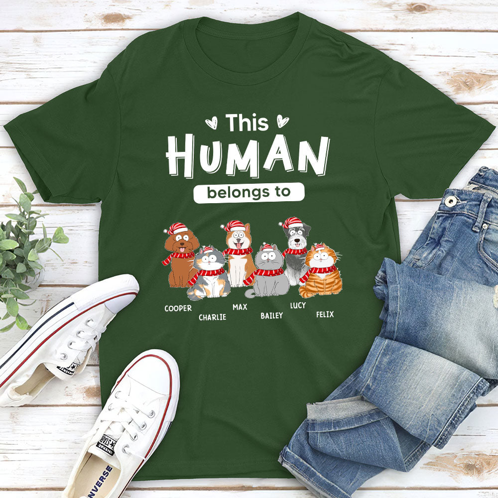 Personalized Unisex Christmas T-shirt for Pet Lovers