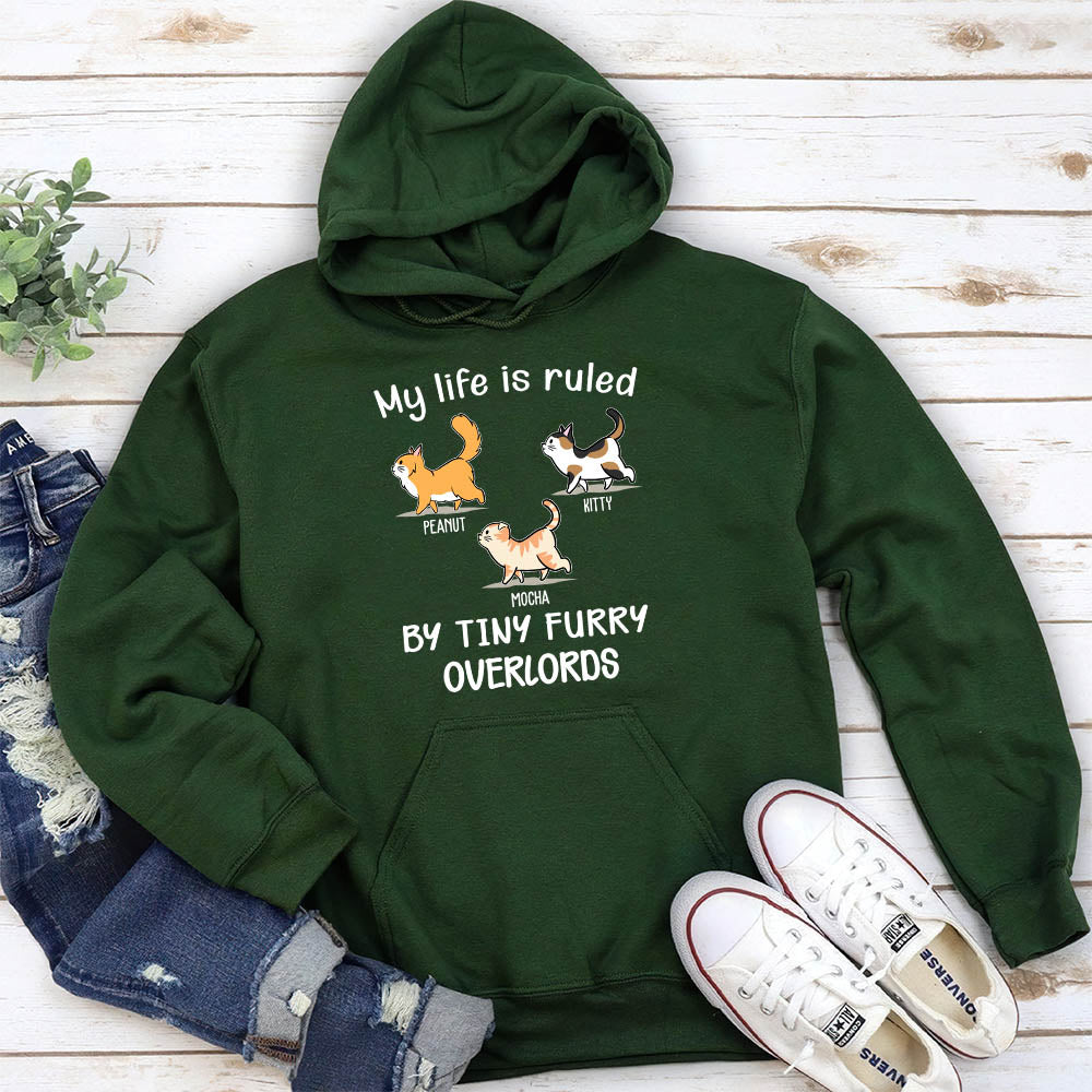 Customizable 'My Life Is Ruled By Cats' Personalized Hoodie for Pet Lovers