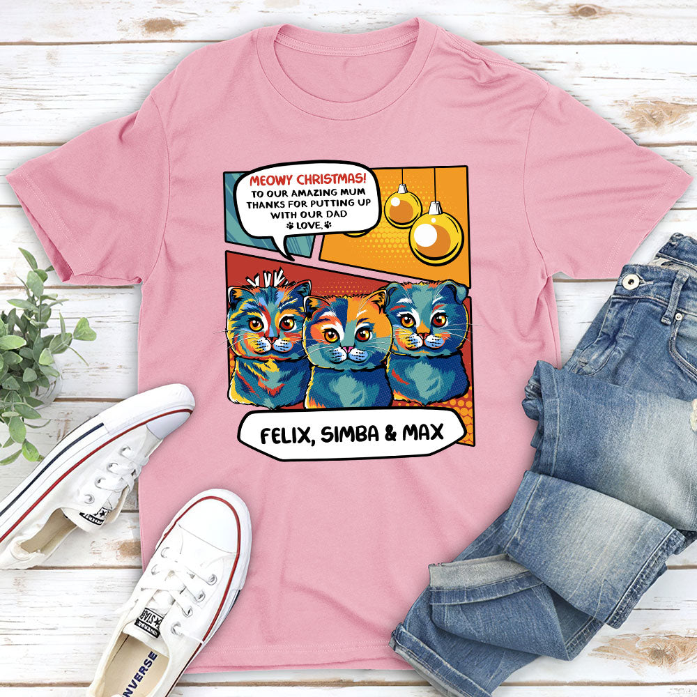 Personalized Christmas Custom Unisex T-shirt for Amazing Dads