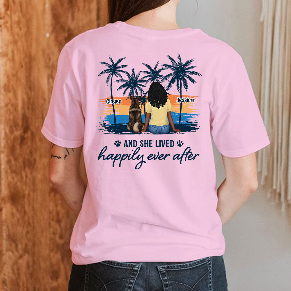 Beach Vibes Personalized Unisex T-shirt for Pet Lovers - Live Happily