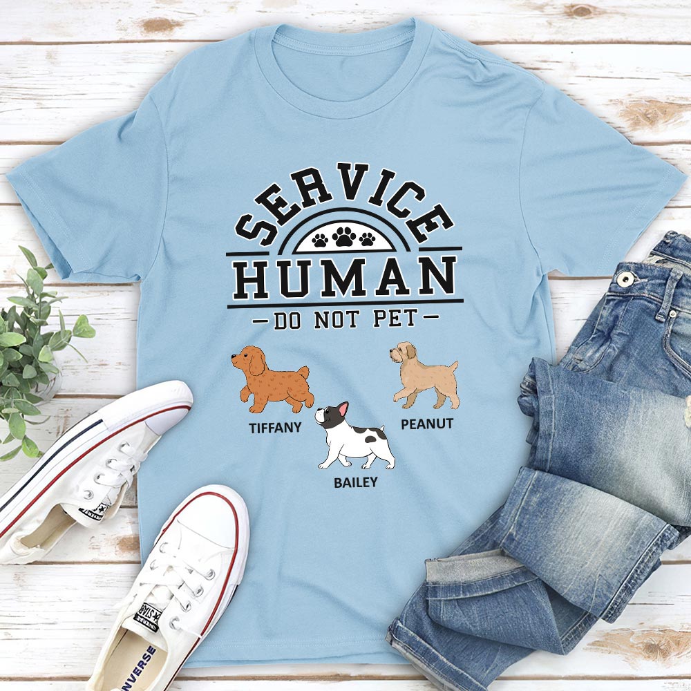 Personalized Unisex 'Dogs Serve Humans' T-shirt - Ideal Gift for Pet Lovers