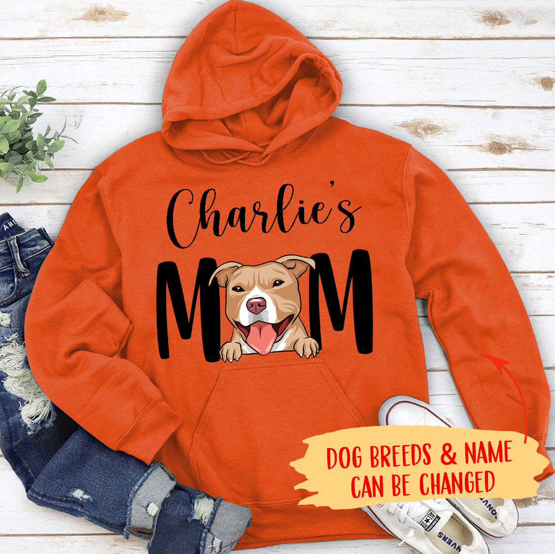 Customizable Unisex Dog Mom/Dad Hoodie - Ideal Gift for Pet Lovers