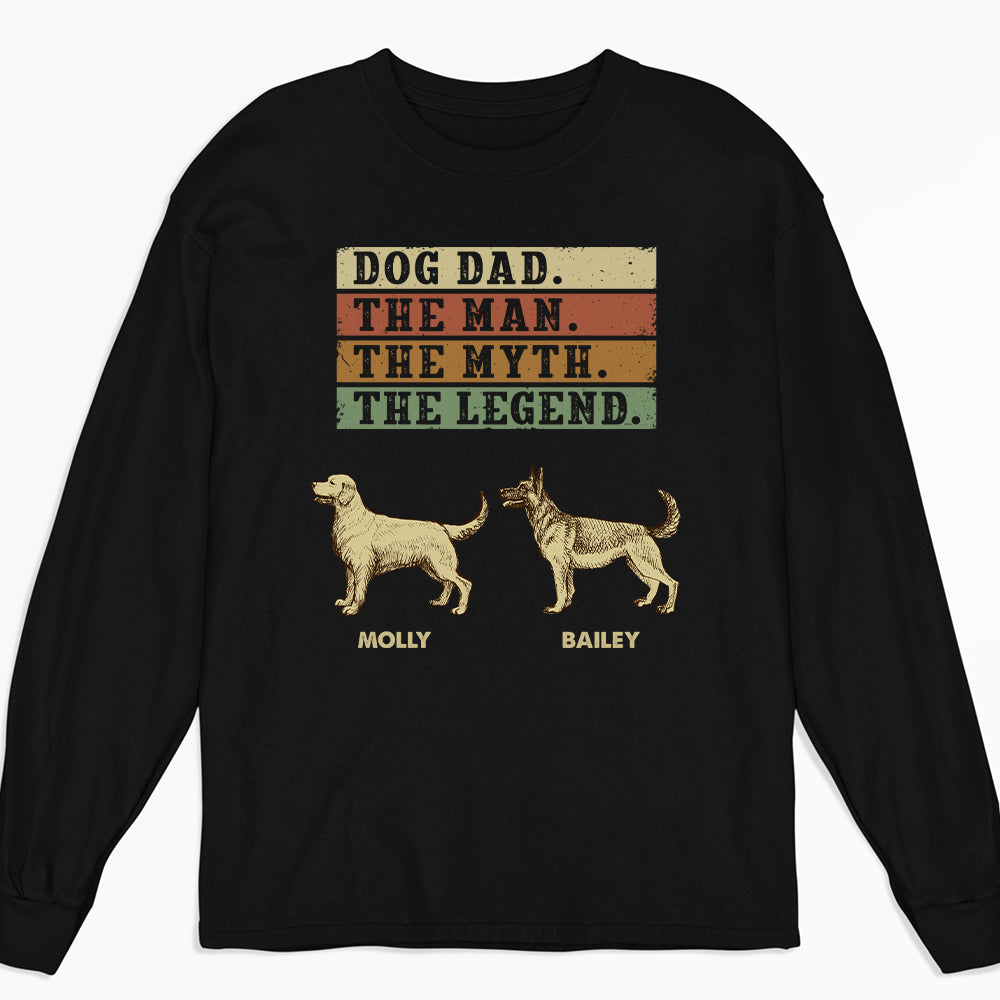 Man Myth Legend - Customizable Personalized Long Sleeve T-shirt for Pet Lovers