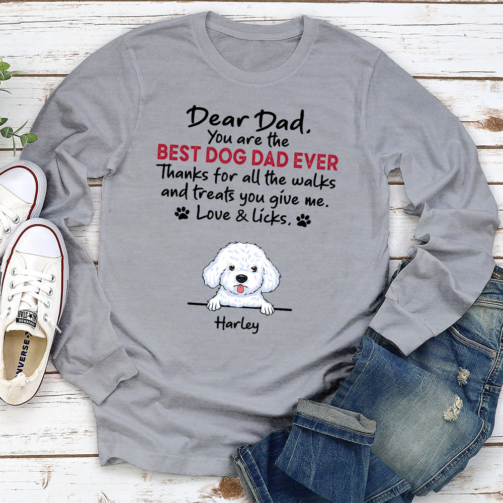 Walks And Treats - Customizable Personalized Long Sleeve Pet Lover T-shirt