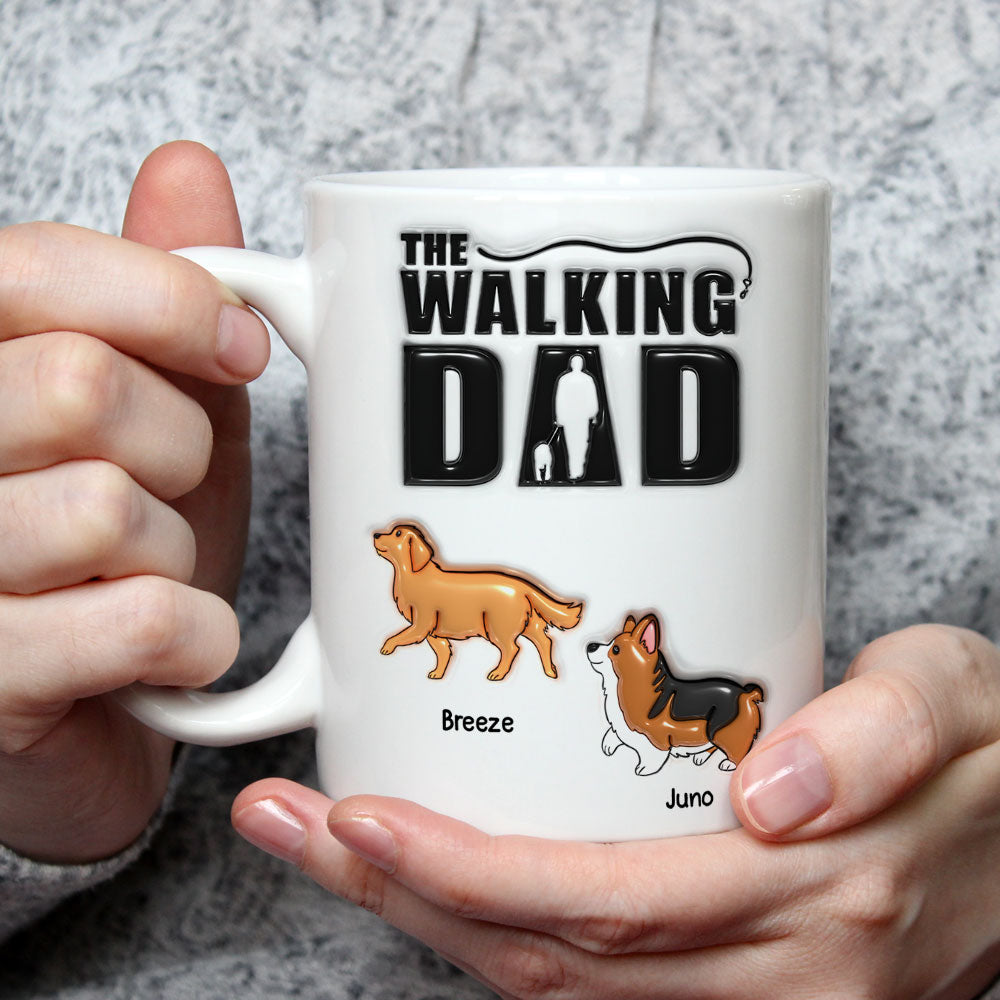 Personalized 3D Inflated Effect Custom Mug for Walking Dad