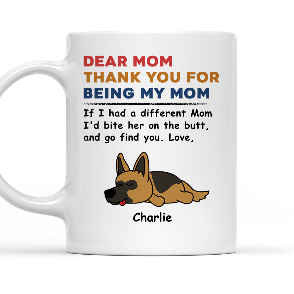 Personalized Custom 'Bite The Butt' Coffee Mug - Ideal Gift for Pet Lovers