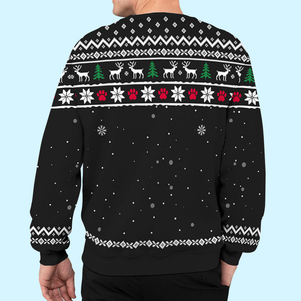 Personalized Custom All-Over-Print Funny Cat Winter Sweatshirt