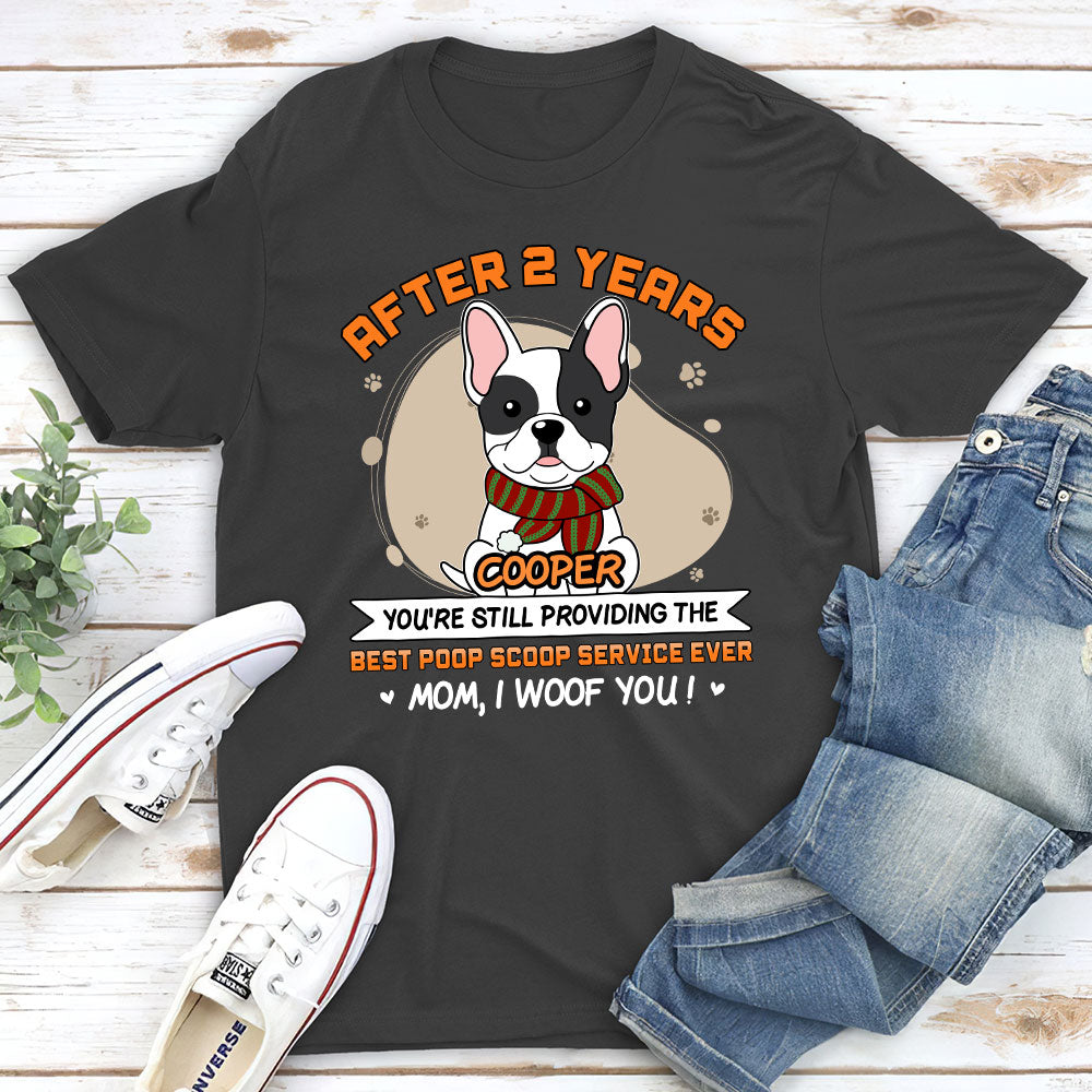 Top-Rated Poop Scoop Service Personalized Unisex T-Shirt for Pet Lovers