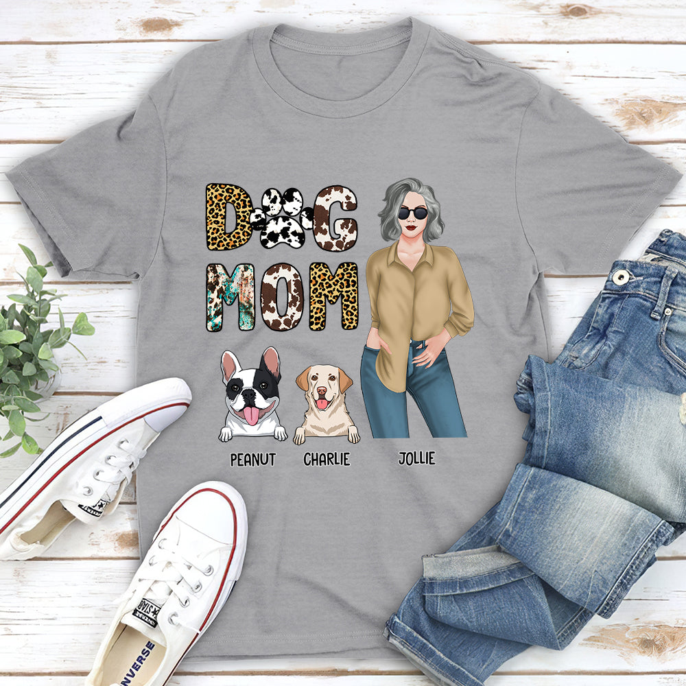 Customizable Western-style Dog Mom Unisex T-shirt - Perfect Gift for Pet Lovers