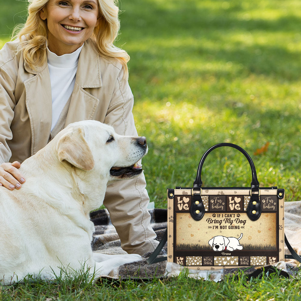 Personalized Custom Leather Dog Lover's Handbag