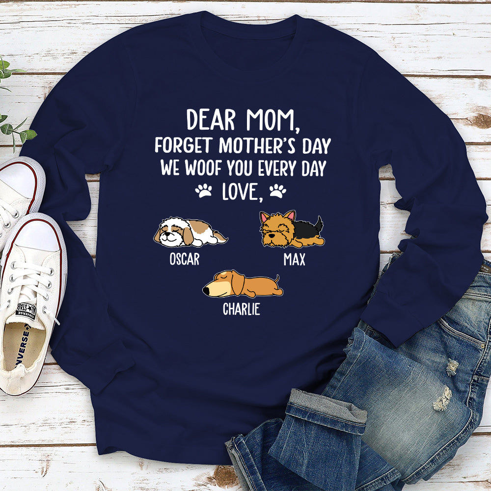 Woof You Dad - Exclusive Personalized Long Sleeve T - shirt for Pet Lovers