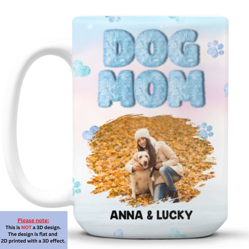 Personalized 3D Inflated Effect Ceramic Mug for Dog Moms with Custom Photos