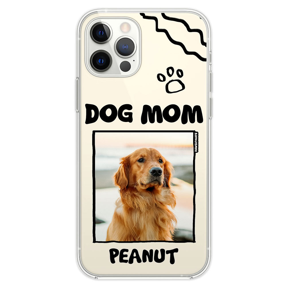 Personalized Custom Dog Mom/Dad Cartoon Photo Phone Case for Pet Enthusiasts