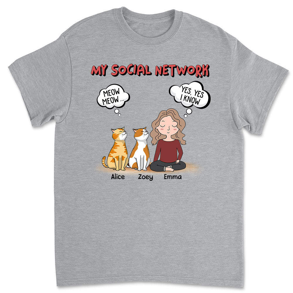 Personalized Unisex My Social Network T-shirt - Ideal Gift for Pet Lovers