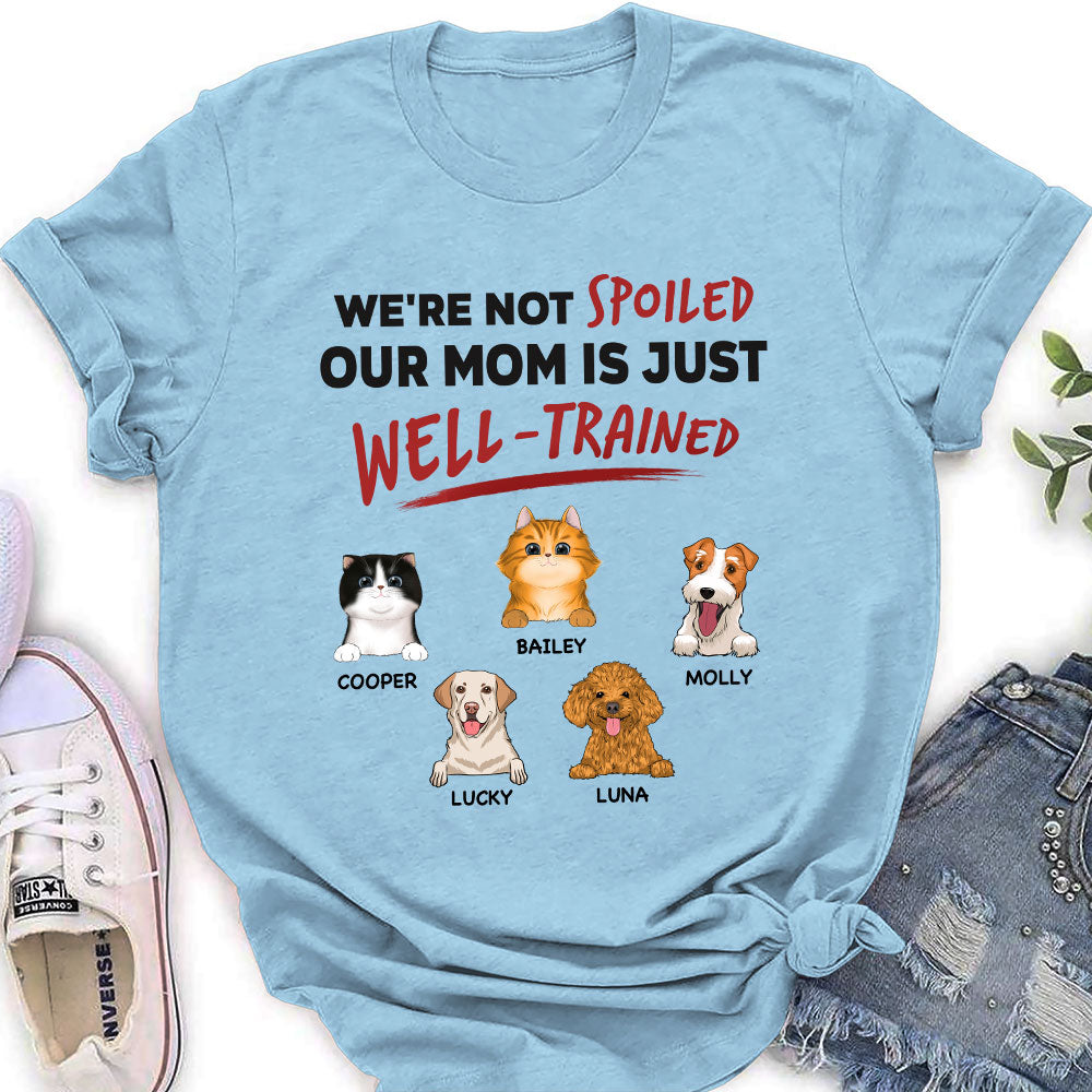 Customizable 'Our Dad Is Just Well Trained' Women's Pet Lover T-shirt