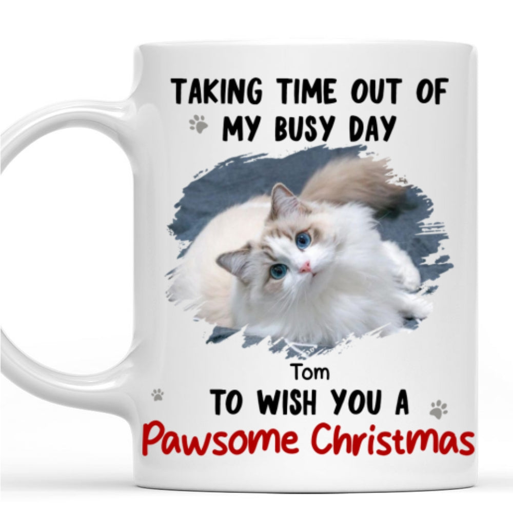 Personalized Custom My Busy Day Photo Coffee Mug - Unique Gift Idea