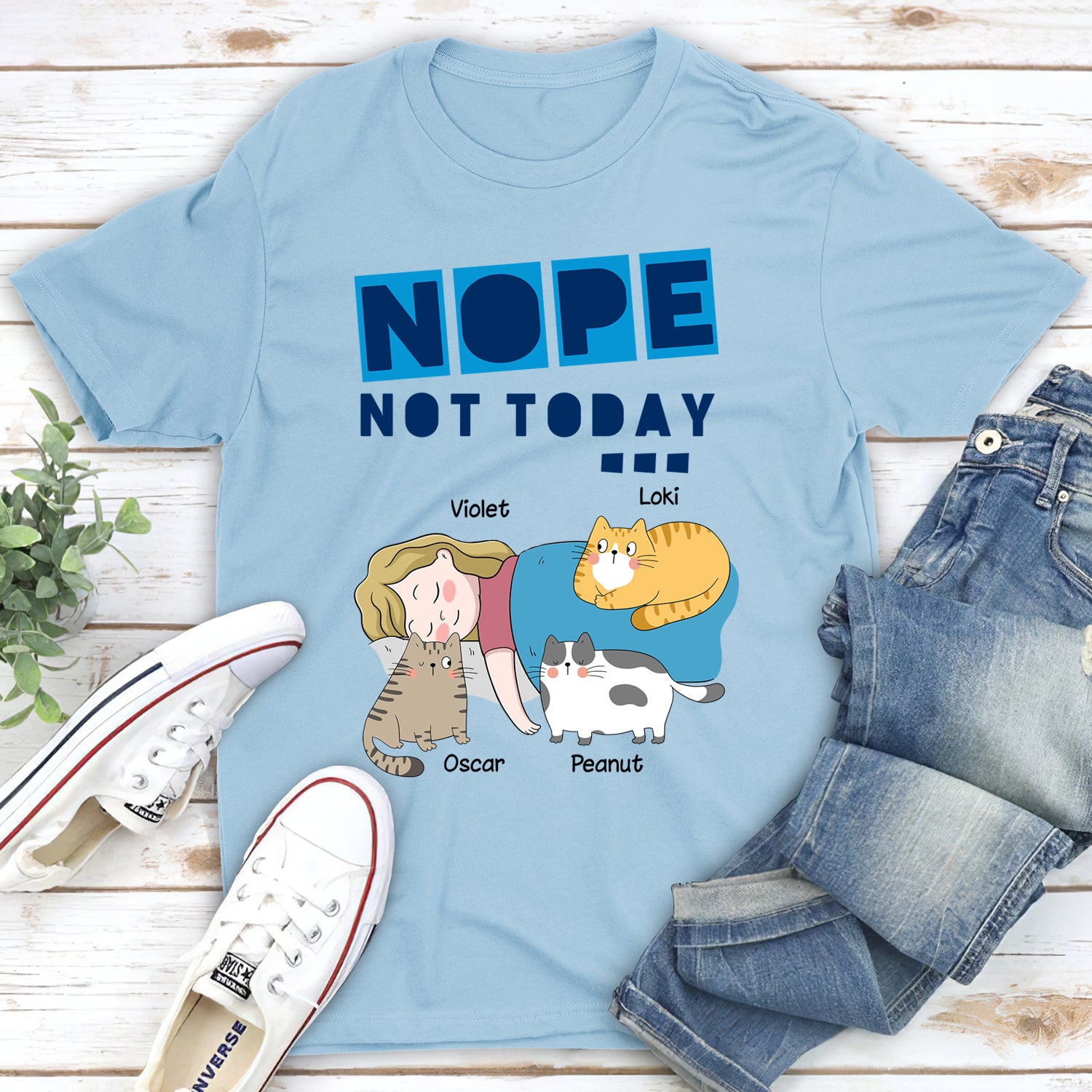 Not Today 2 - Customizable Unisex Personalized Pet Lover T-shirt