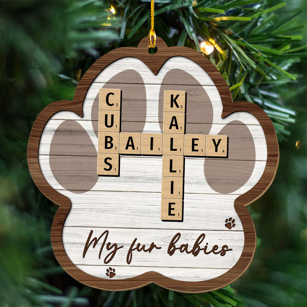 Personalized Custom Pet Christmas Wood Ornament - A Happy Place for Your Furry Friend