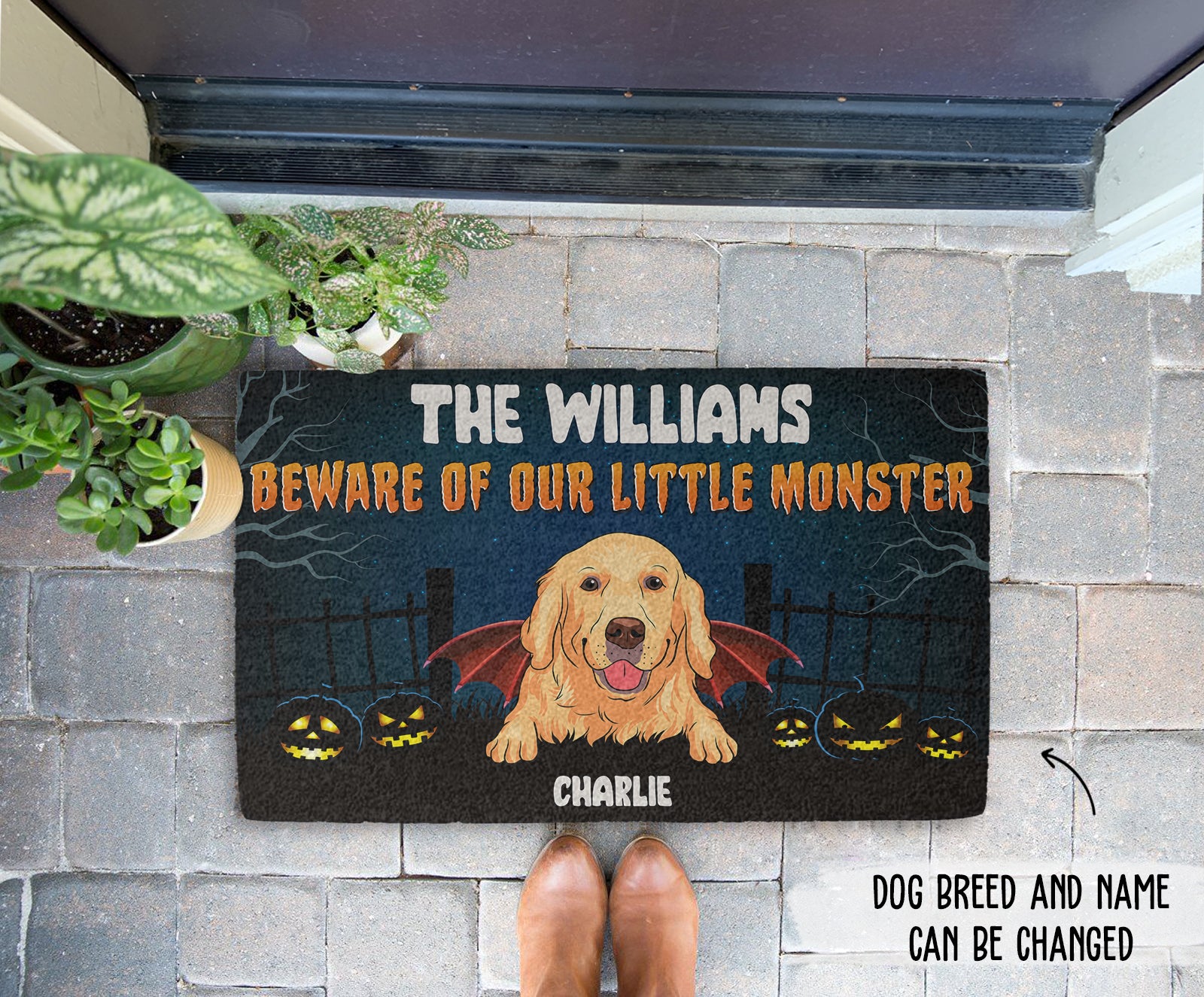 Little Monster Personalized Dog Picture Doormat - Ideal Gift for Pet Lovers