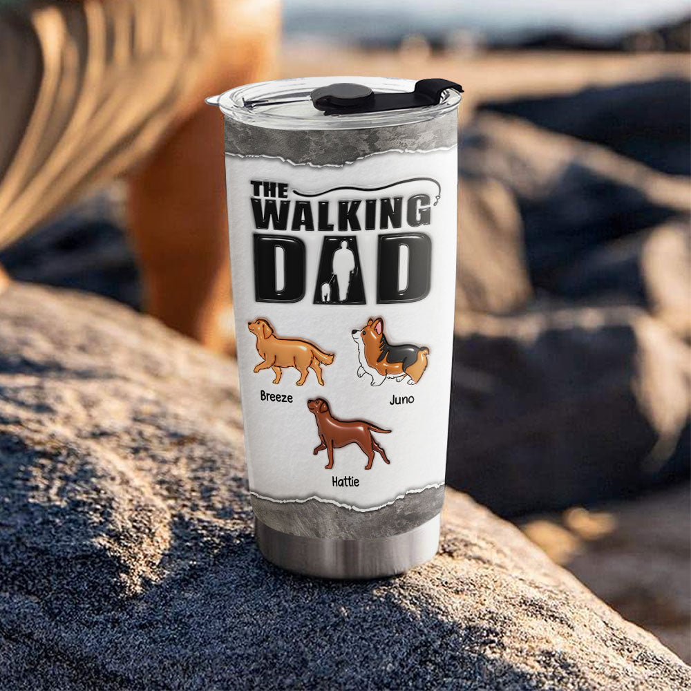 Personalized 3D Inflated Effect Tumbler - Walk with Memories of Dad