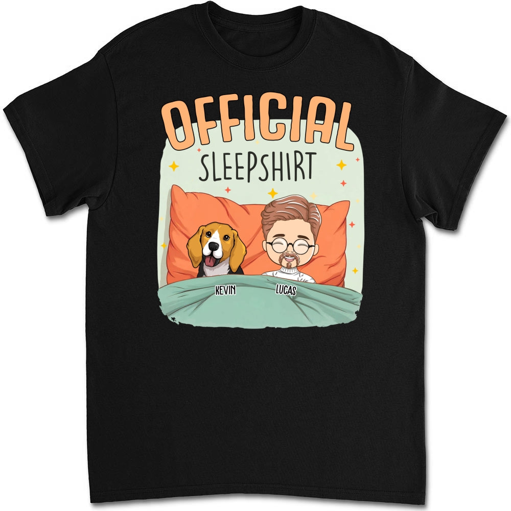 Personalized Unisex Sleep With My Dog T-shirt - Ideal Gift for Pet Lovers