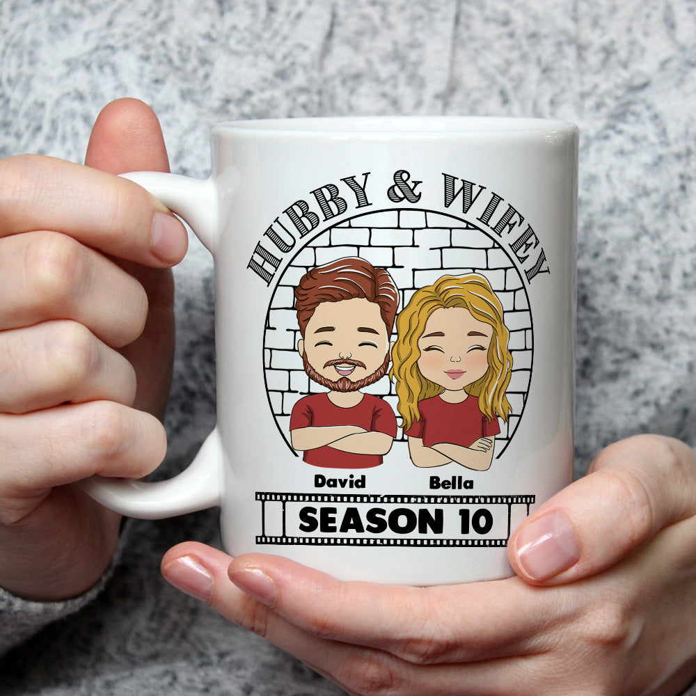 Hubby Wifey Personalized Customized Coffee Mugs - Ideal Gift for Couples