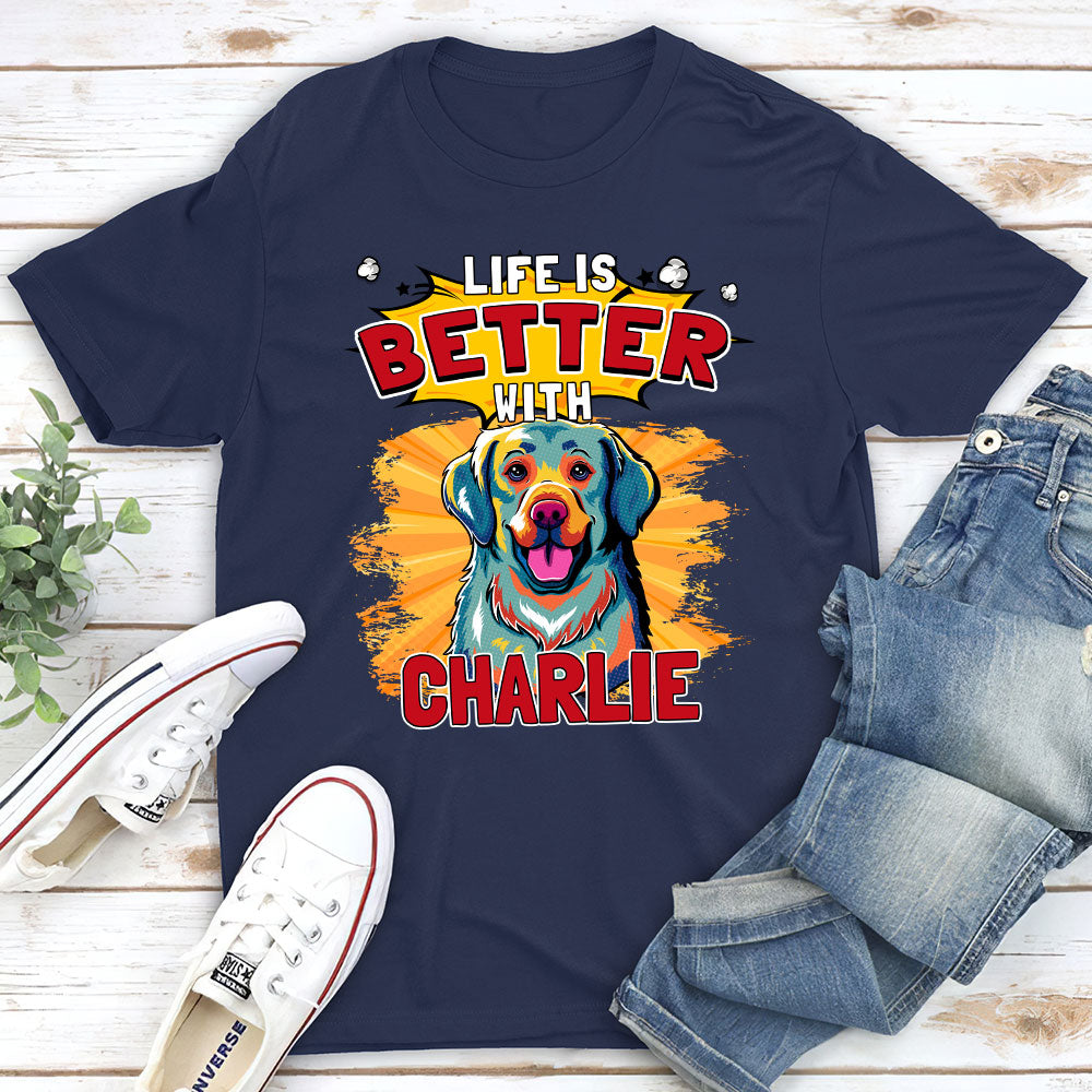 Personalized Popart Dog Unisex T-shirt - Ideal Gift for Pet Lovers