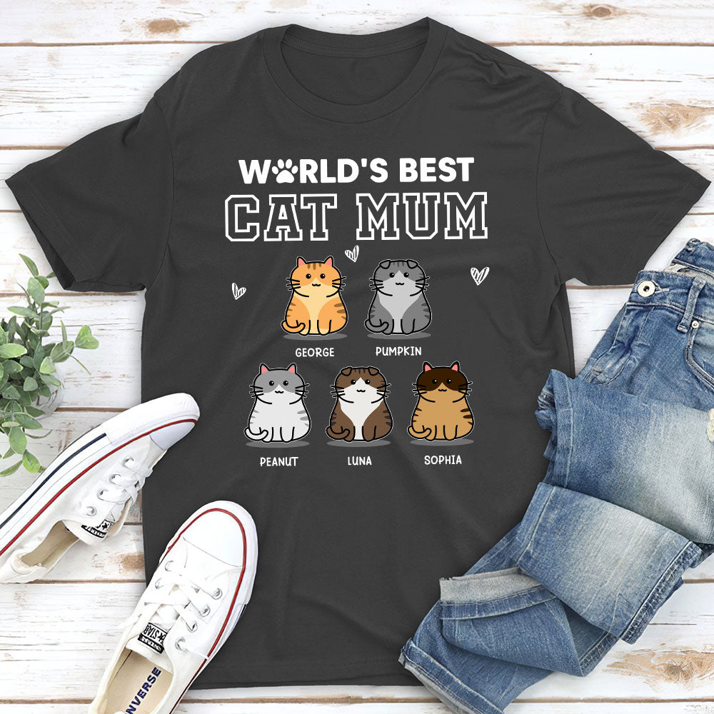 Personalized Custom Premium 'Best Mom Of Cat' T-shirt - Ideal Gift for Pet Lovers