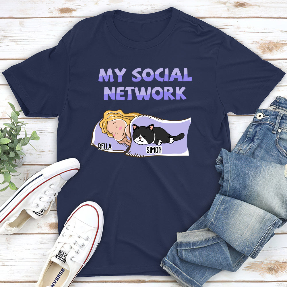 Personalized Unisex My Social Network T - Shirt: Ideal Gift for Pet Lovers