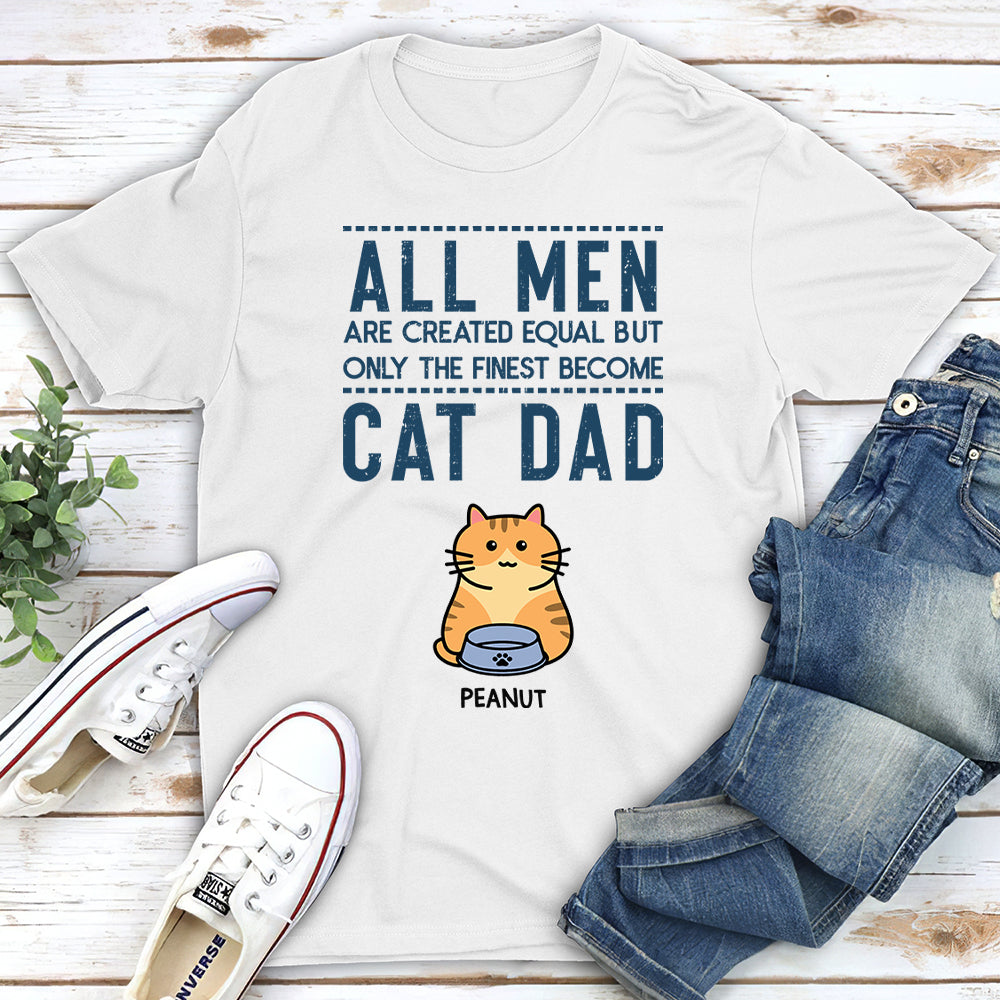 Finest Customizable Unisex Cat Dad T-shirt - Ideal Gift for Pet Lovers