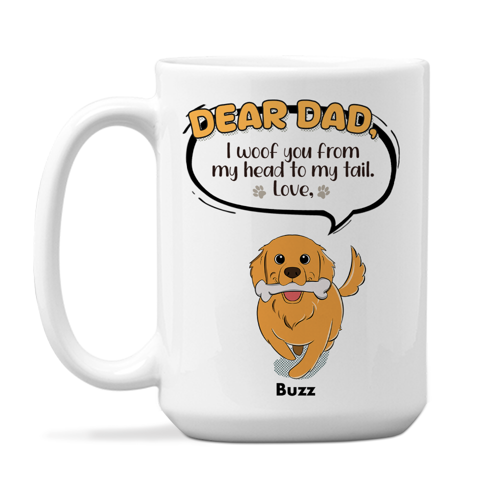 My Head To Tail - Customizable Personalized Coffee Mug for Pet Lovers