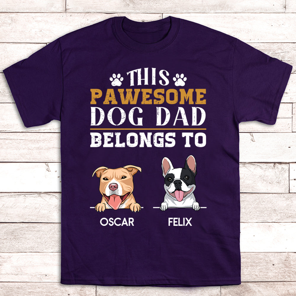 Pawsome Personalized Unisex T-shirt for Dog Dads