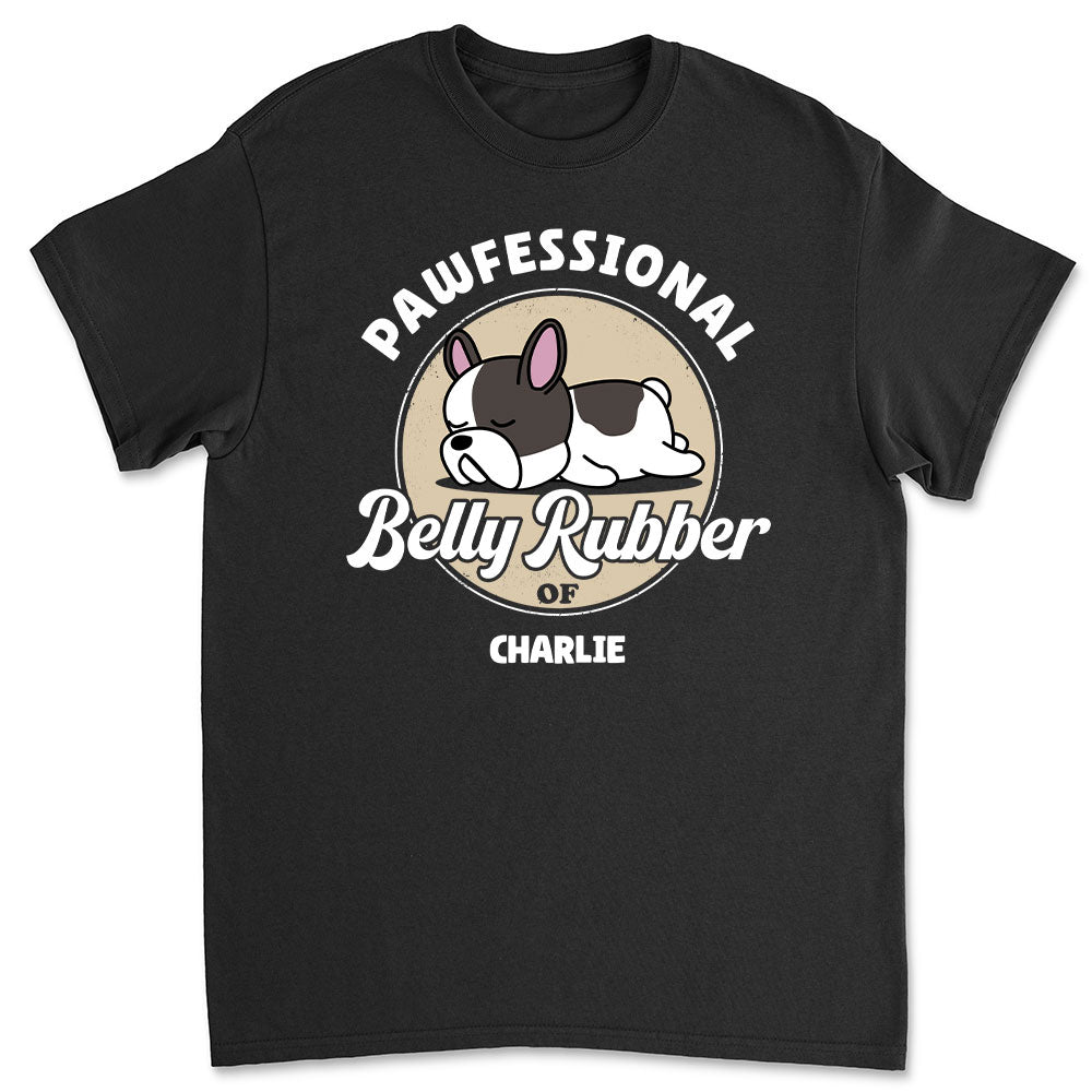 Pawfessional Personalized Unisex Belly Rubber Custom T-shirt - Ideal Gift for Pet Lovers